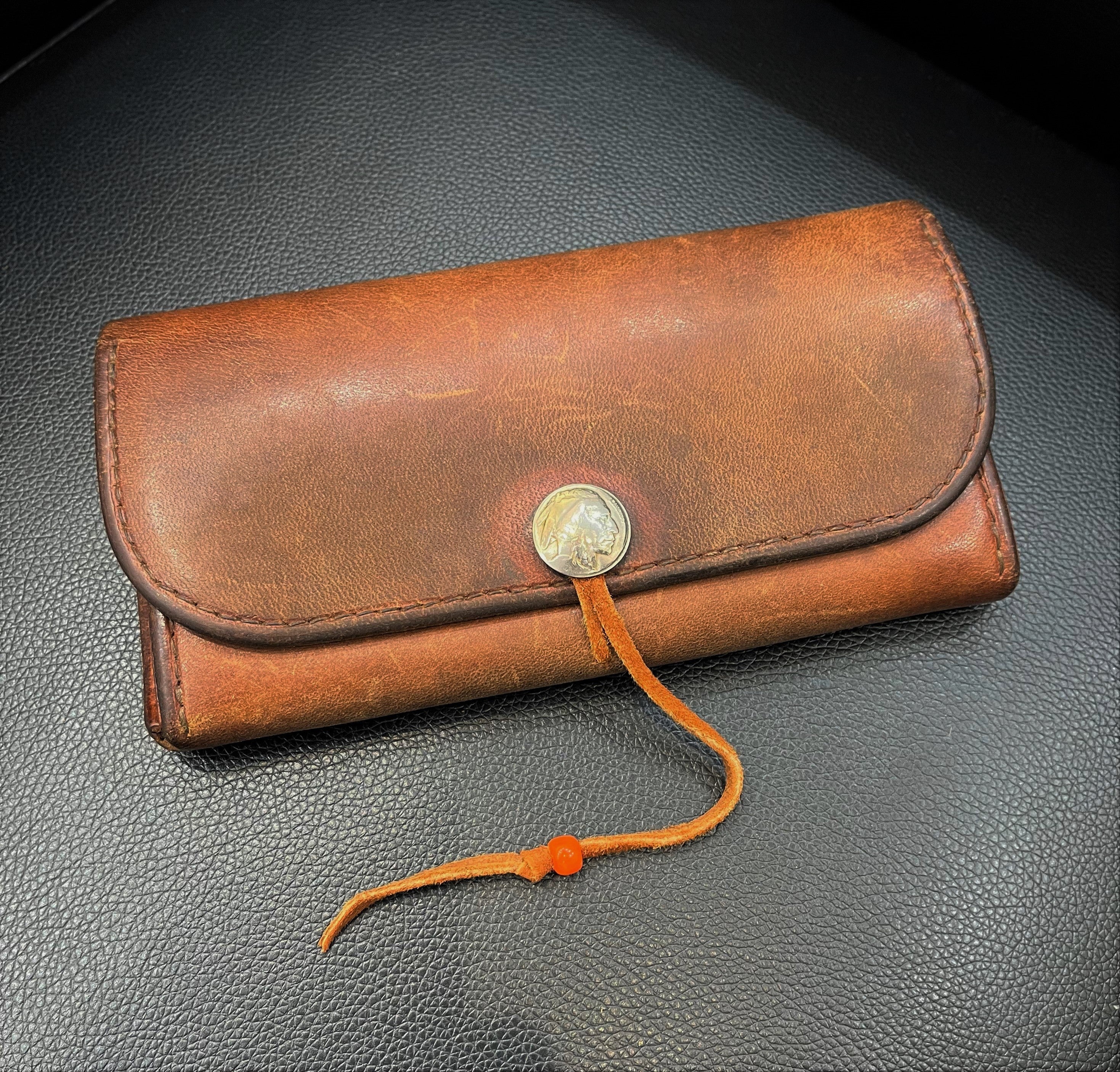 goro's k18 OLDイーグルメタル付きコンチョ付き２つ折長財布クローゼット保管してました